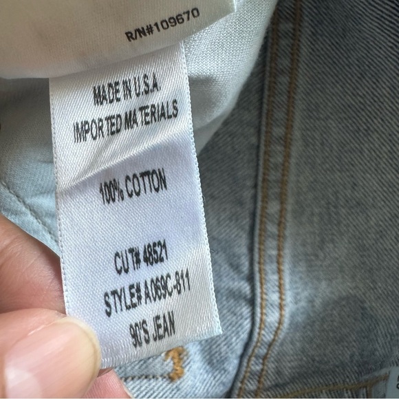 Agolde 90s Jeans Distressed Mid-Rise Button Fly Jeans size 25 - Picture 10 of 11